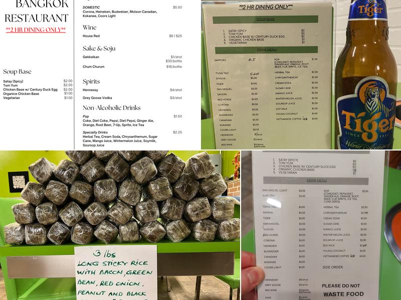 Bangkok Hot Pot Menu