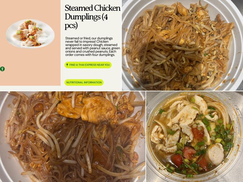 Thai Express Restaurant Hamilton Menu