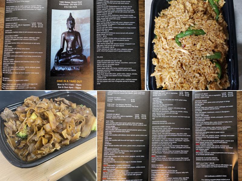 Bangkok Cuisine Menu