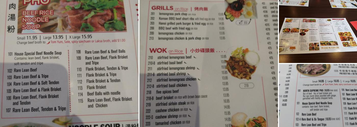 Ben Thanh Menu