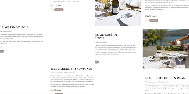 Quails' Gate Winery Menu