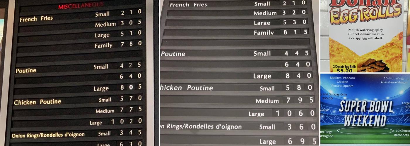 Dixie Lee Menu