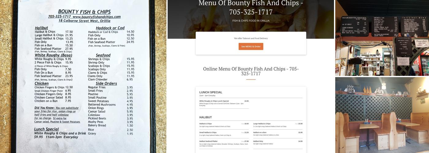 Bounty Fish & Chips Menu