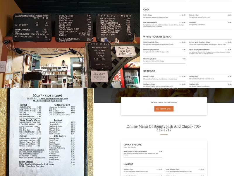 Bounty Fish & Chips Menu