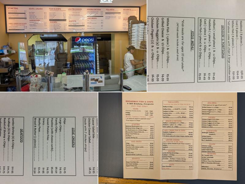 Broadway Fish & Chips! Menu