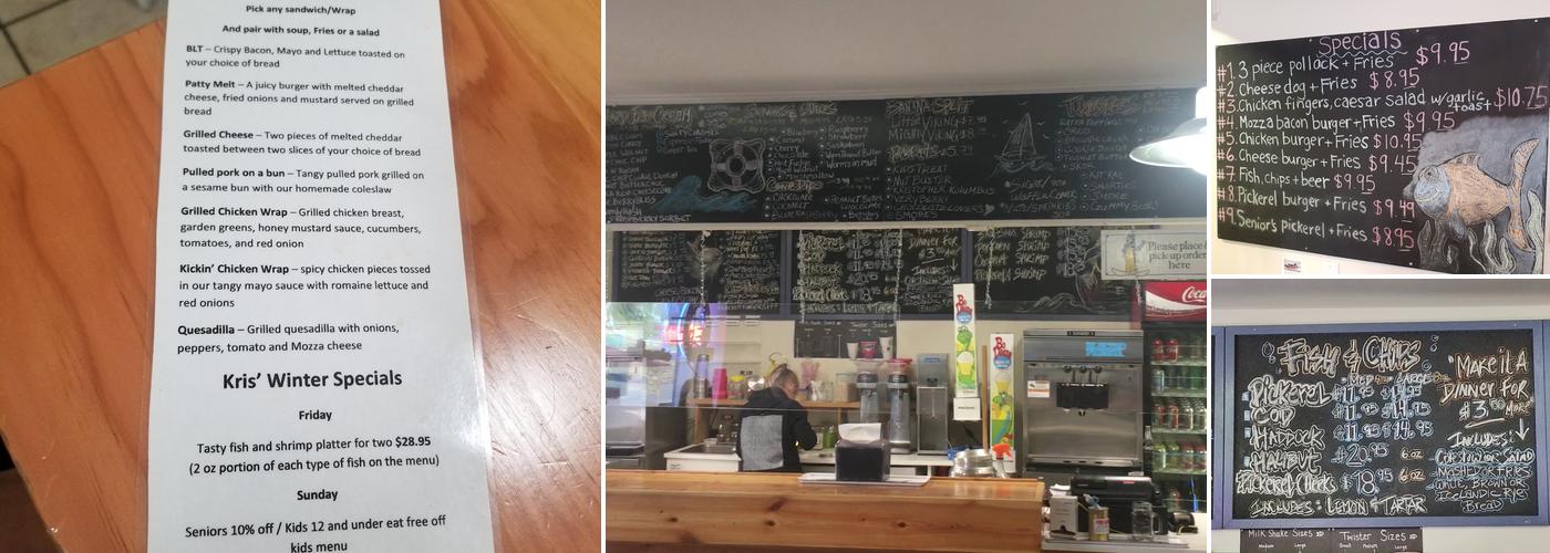 Kris' Fish & Chips Menu