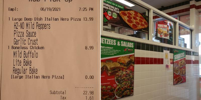 Jet's Pizza Menu
