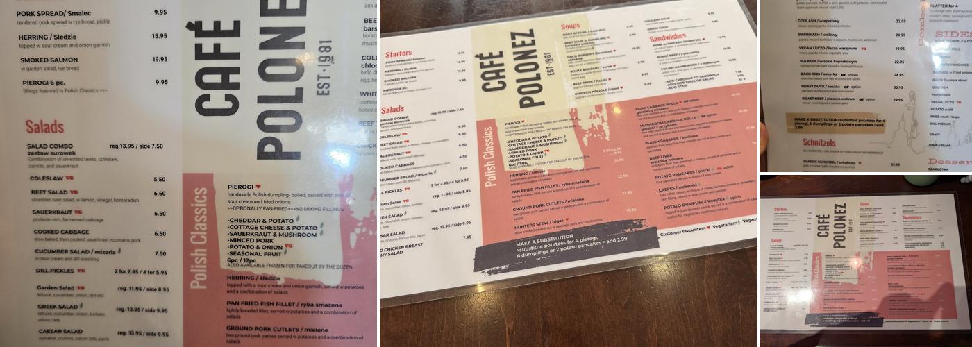 Cafe Polonez Menu