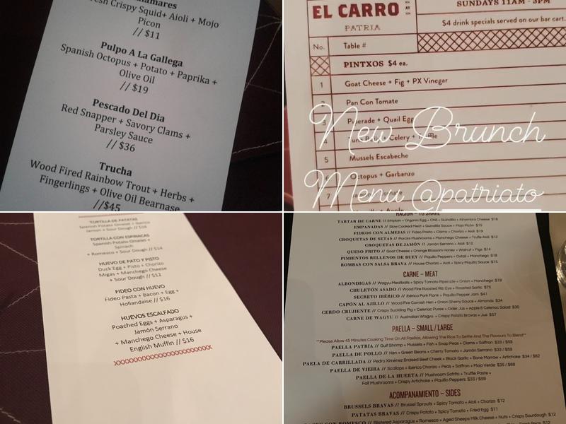 Patria Menu