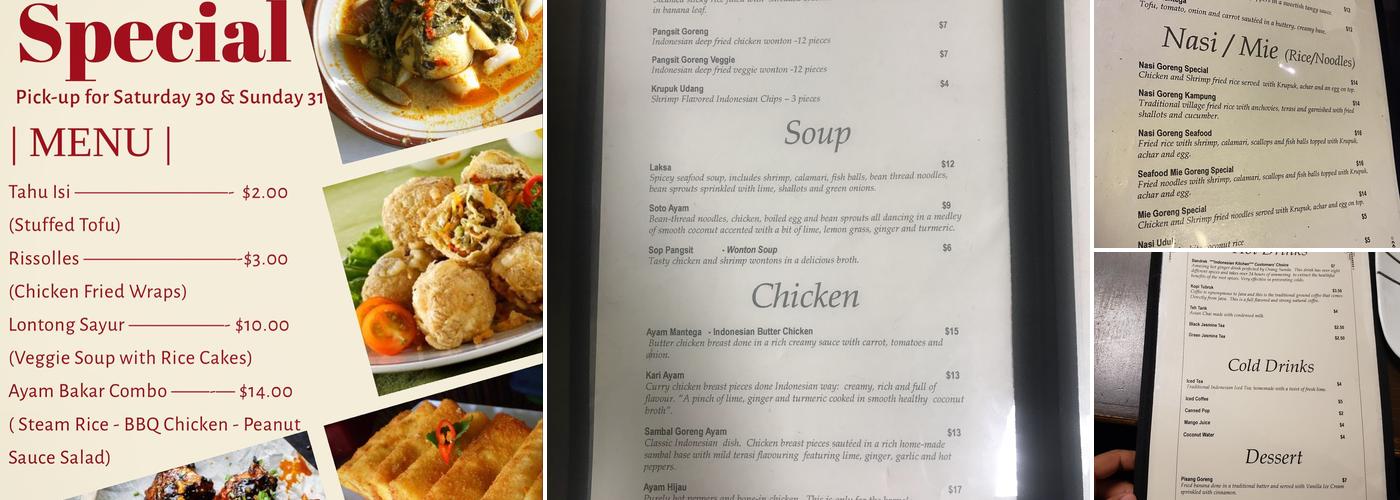 Indonesian Kitchen Restaurant Menu