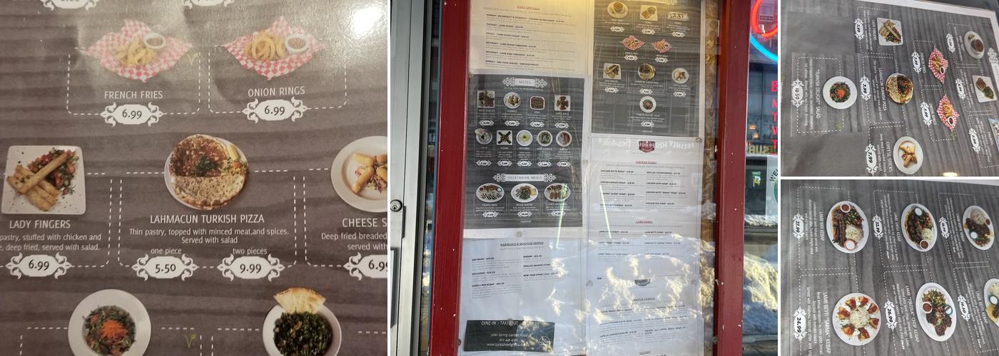 Turkish Delight Menu