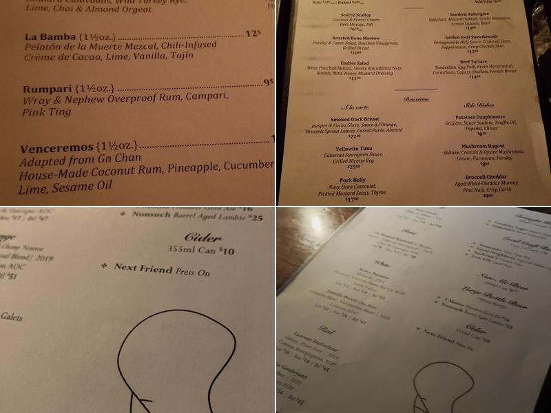 Sous Sol Menu