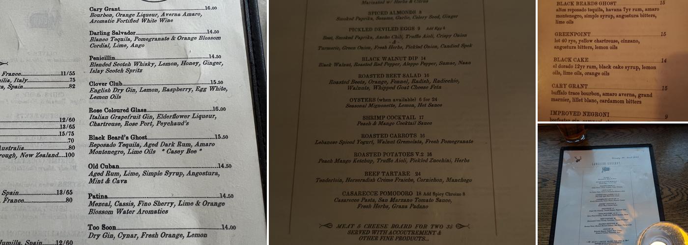 Langside Grocery Menu