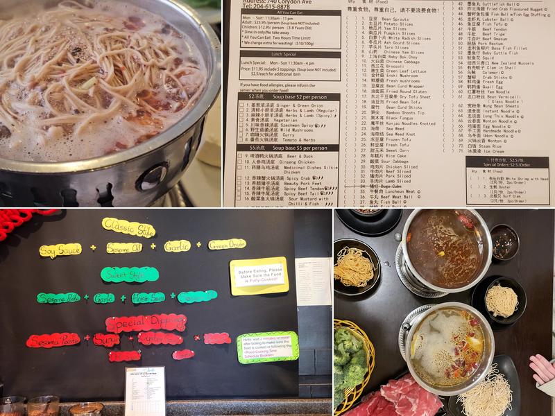 Asian Hot Pot Menu
