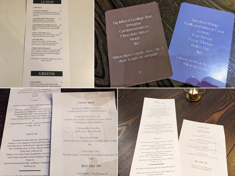 S&V Uptown Menu
