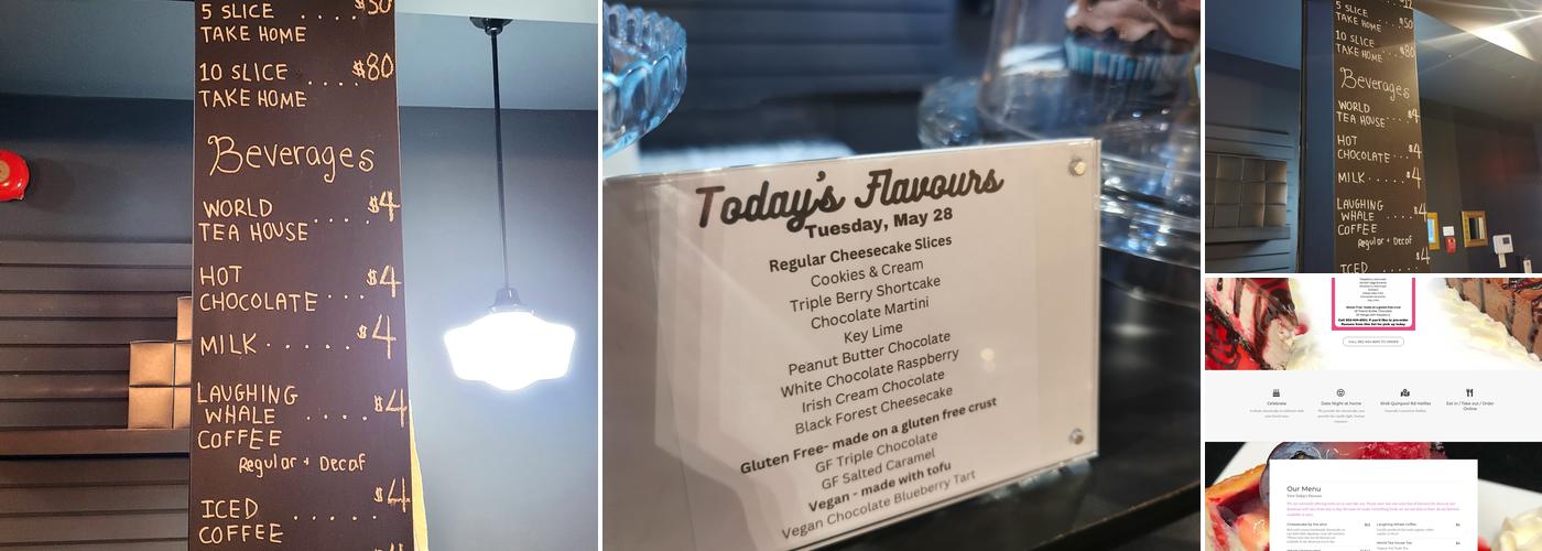 Sweet Hereafter Cheesecakery Menu