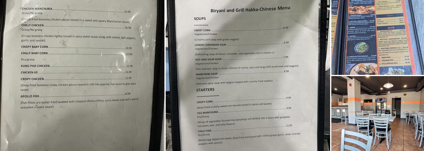 Biryani & grill Menu
