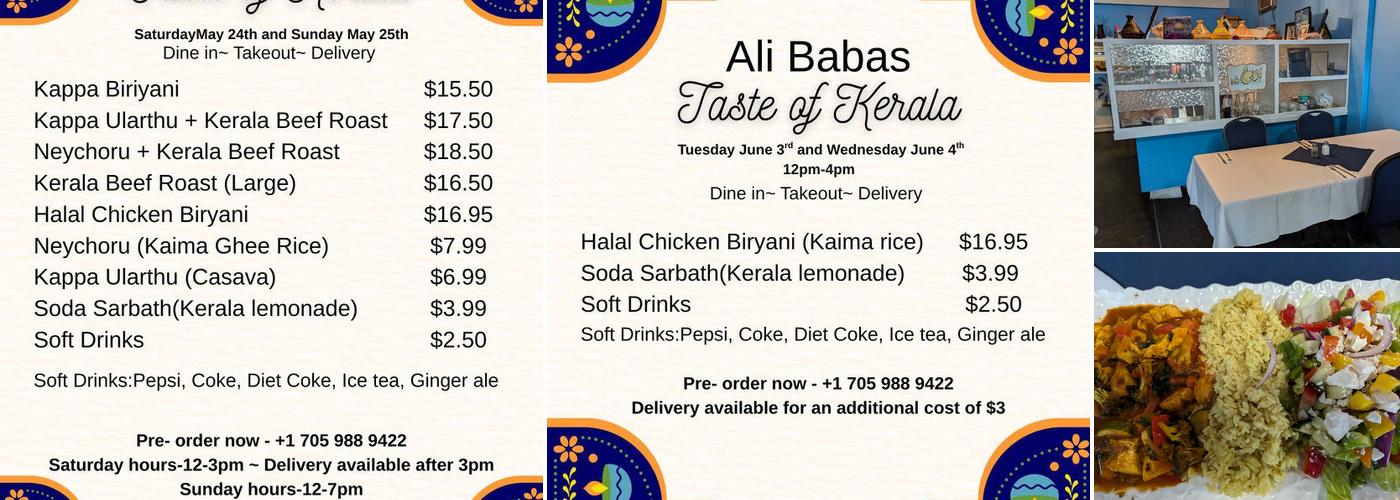 Ali Baba Cafe Menu