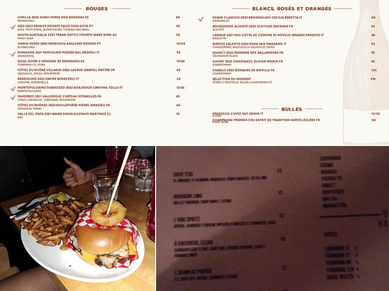 O Chevreuil Menu