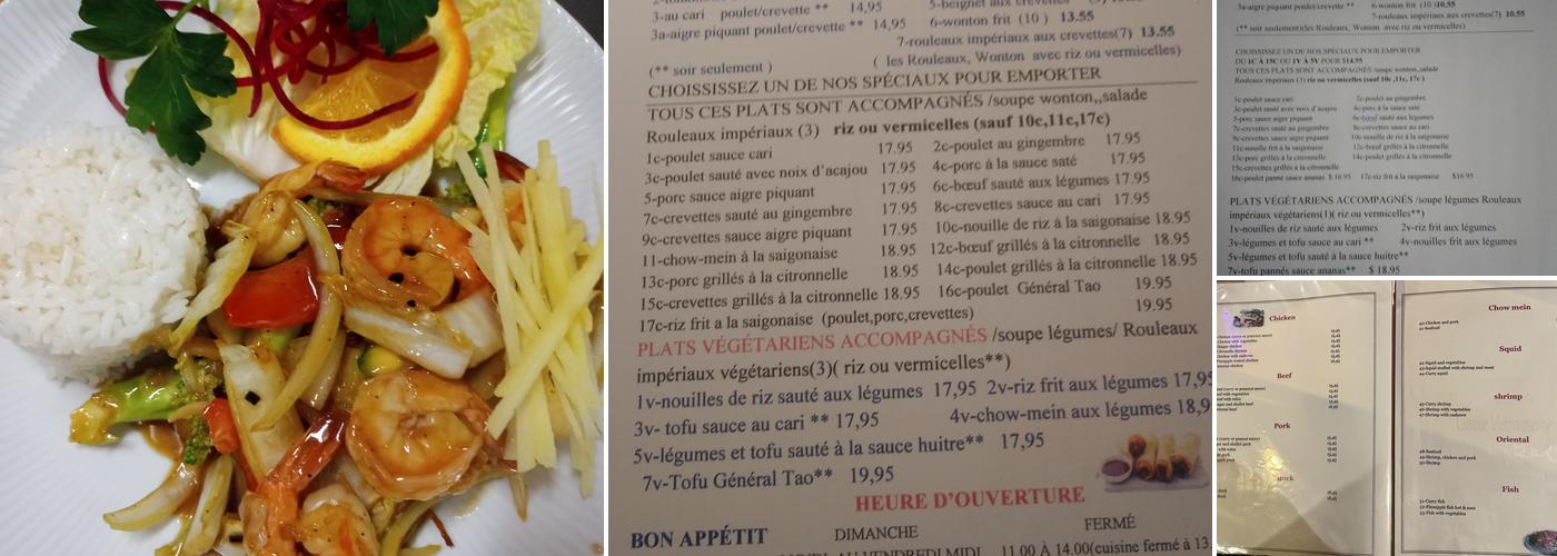 Restaurant Tradition Saigon Menu