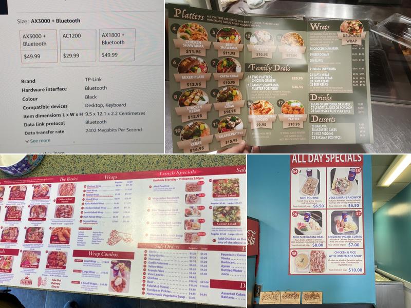 Shawarma El Mina Menu
