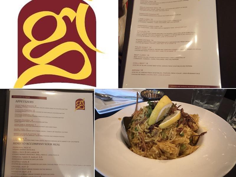 Gateway to India Restaurant Menu