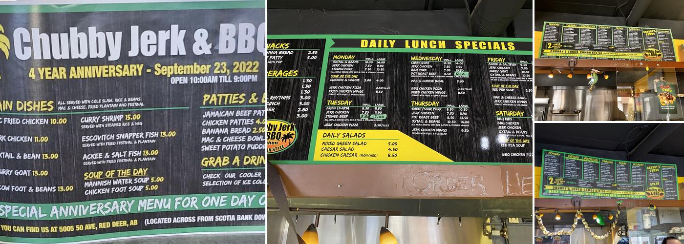 Chubby Jerk BBQ & Kitchen Menu