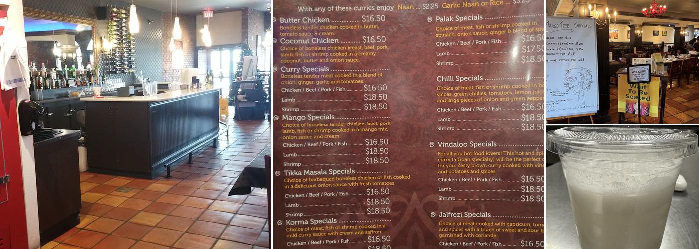 The Mango Tree Menu