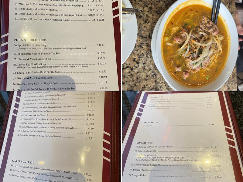 Thuy Tien Restaurant Menu