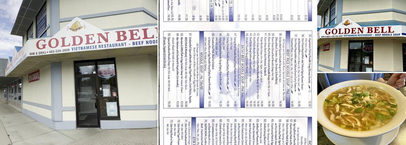 Golden Bell Sub & Grill Restaurant Menu