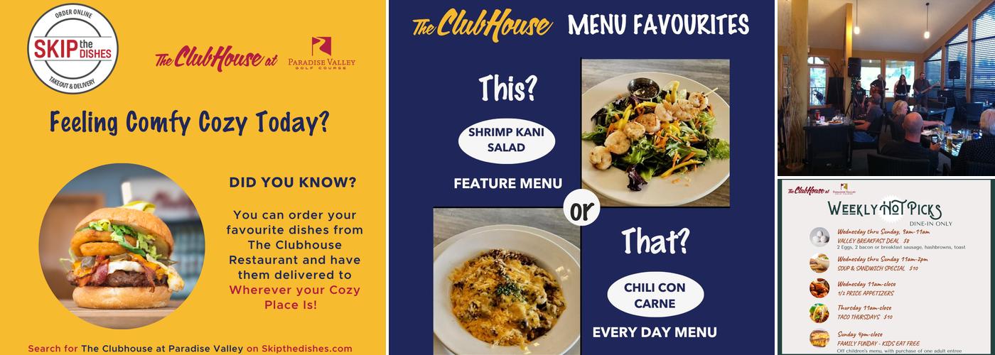 The Clubhouse at Paradise Valley Menu