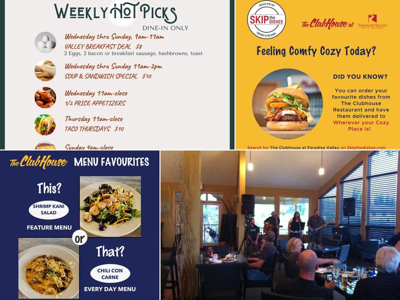 The Clubhouse at Paradise Valley Menu