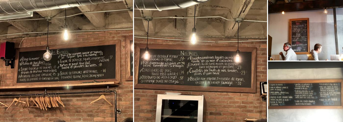 Bistro D Menu