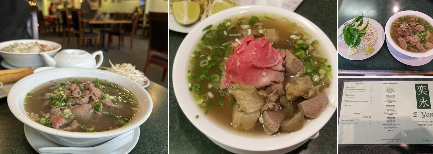 E Yong Oriental Restaurant Menu