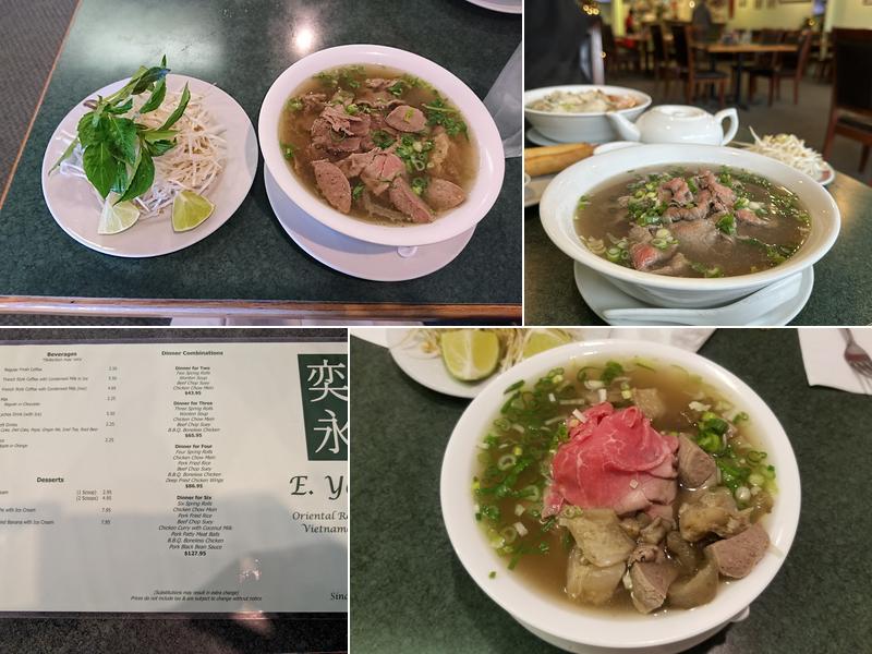 E Yong Oriental Restaurant Menu