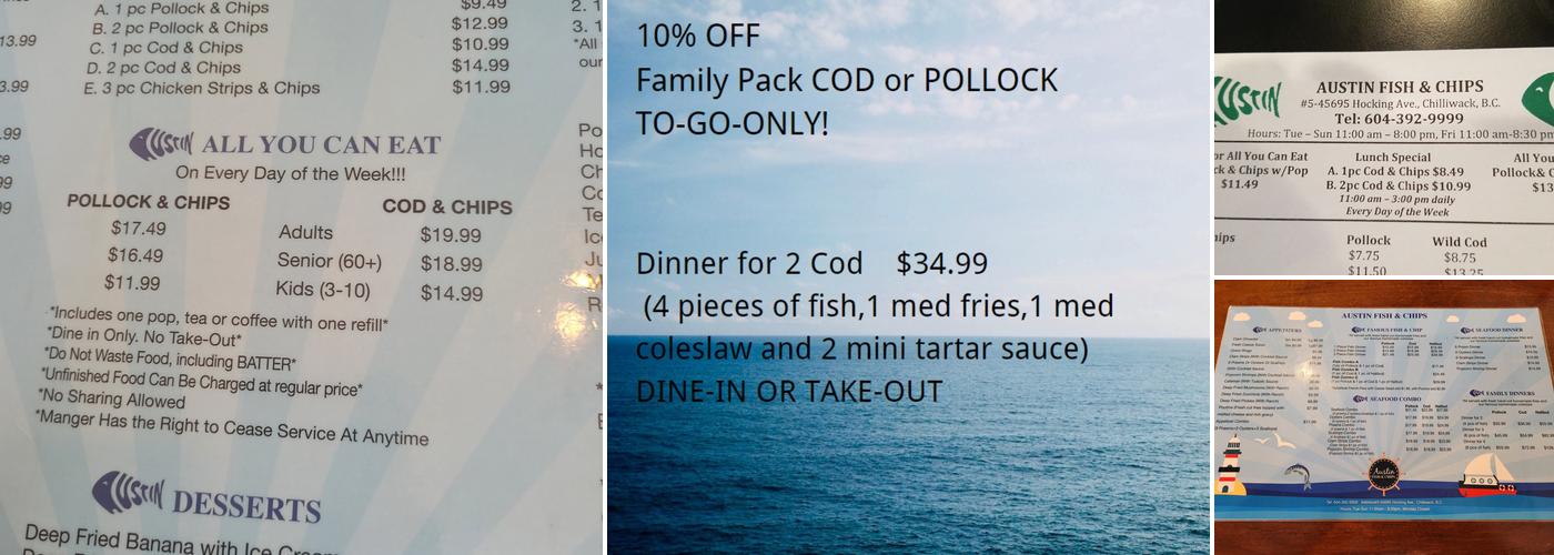 Austin Fish And Chips Menu
