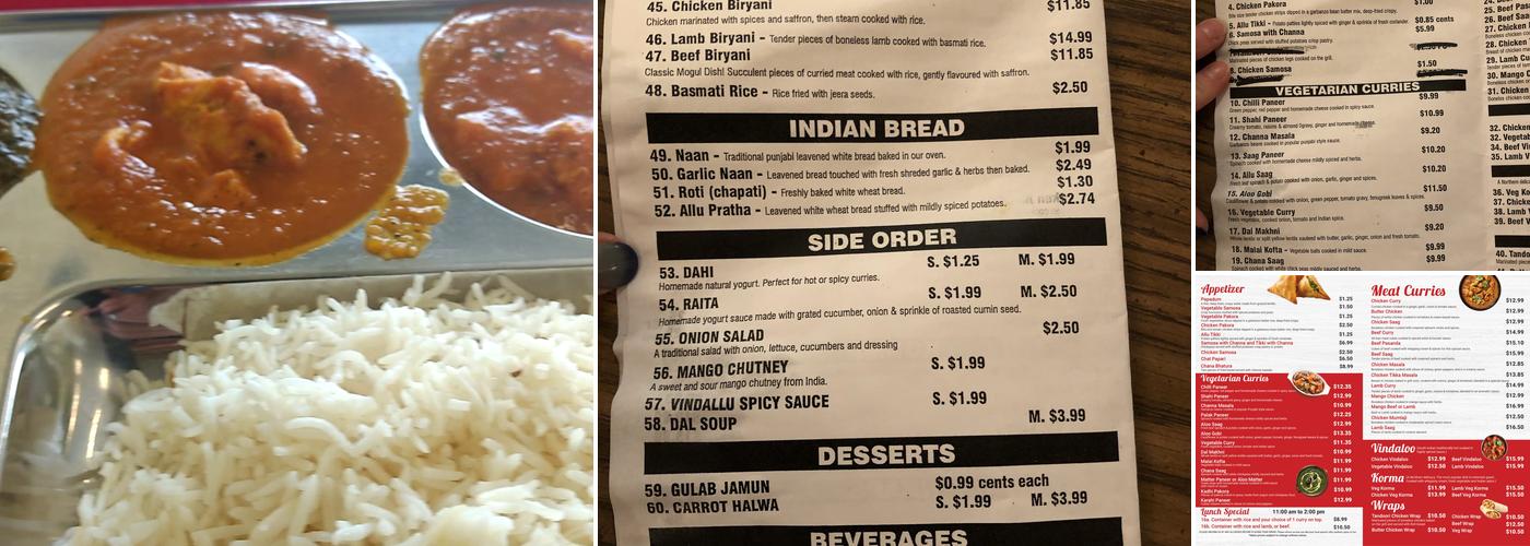 India Curry House Menu