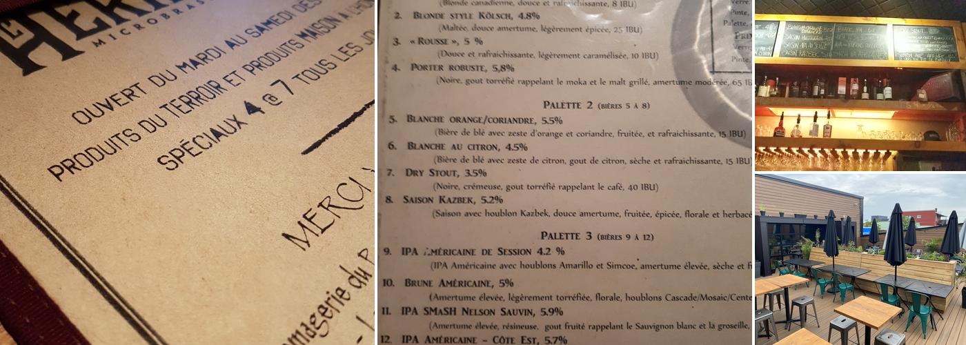 L'Hermite - Microbrasserie / Pub Menu