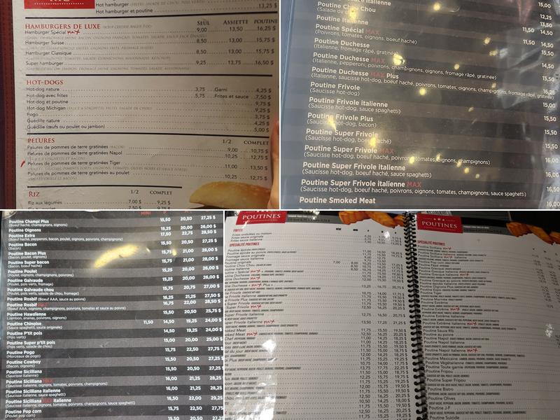 Max Poutine Menu