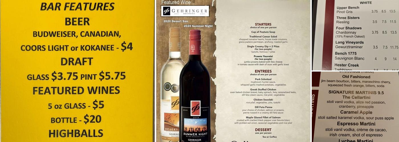 The Cellar Wine Bar and Kitchen Menu