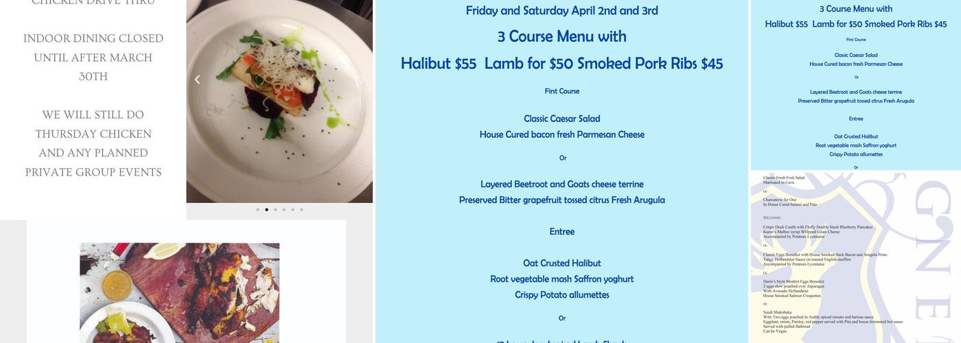 Bogner's of Penticton Menu