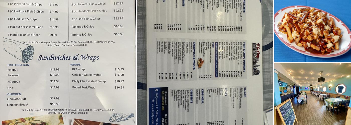 Fin City Fish & Chips Restaurant Menu