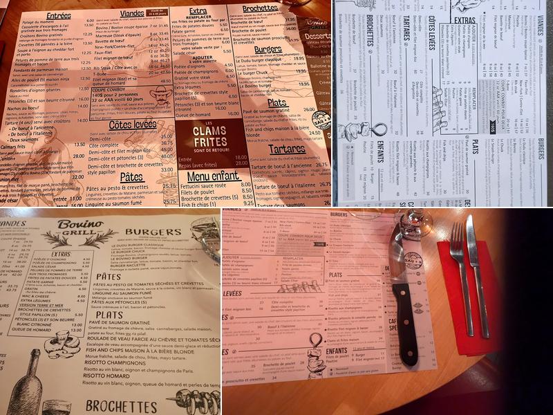 Bovino Grill Menu