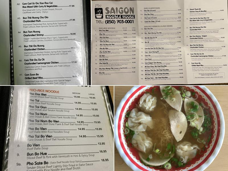 Saigon Noodle House Menu