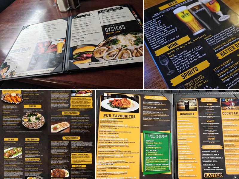 The Hatter Menu