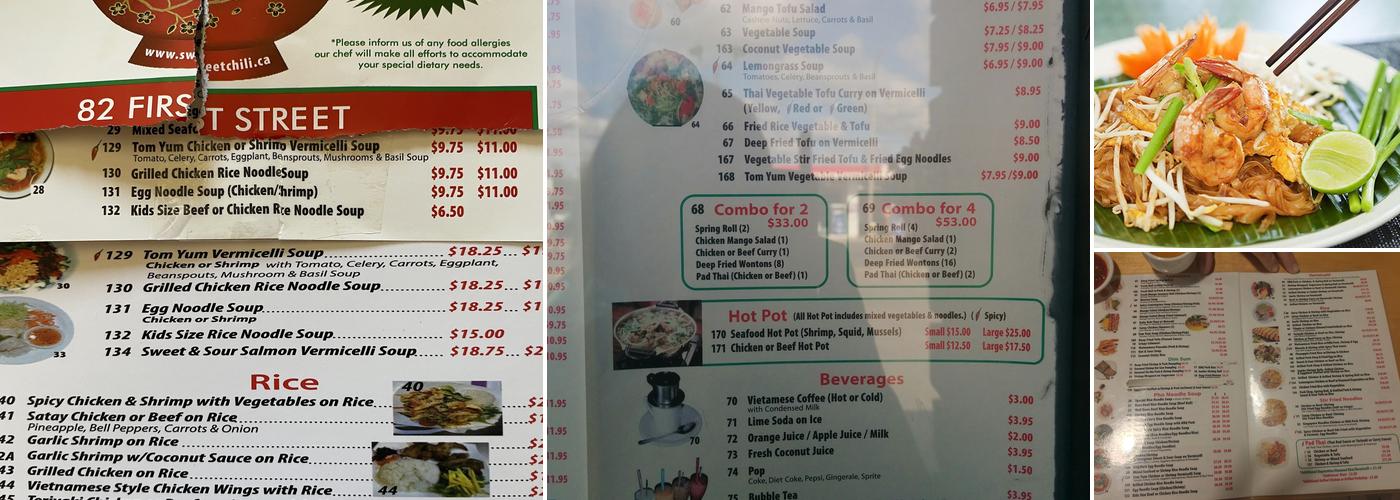 Sweet Chili Viet-Thai Pho Noodle House Menu