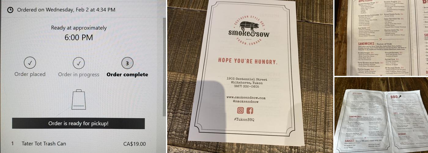 Smoke & Sow Menu