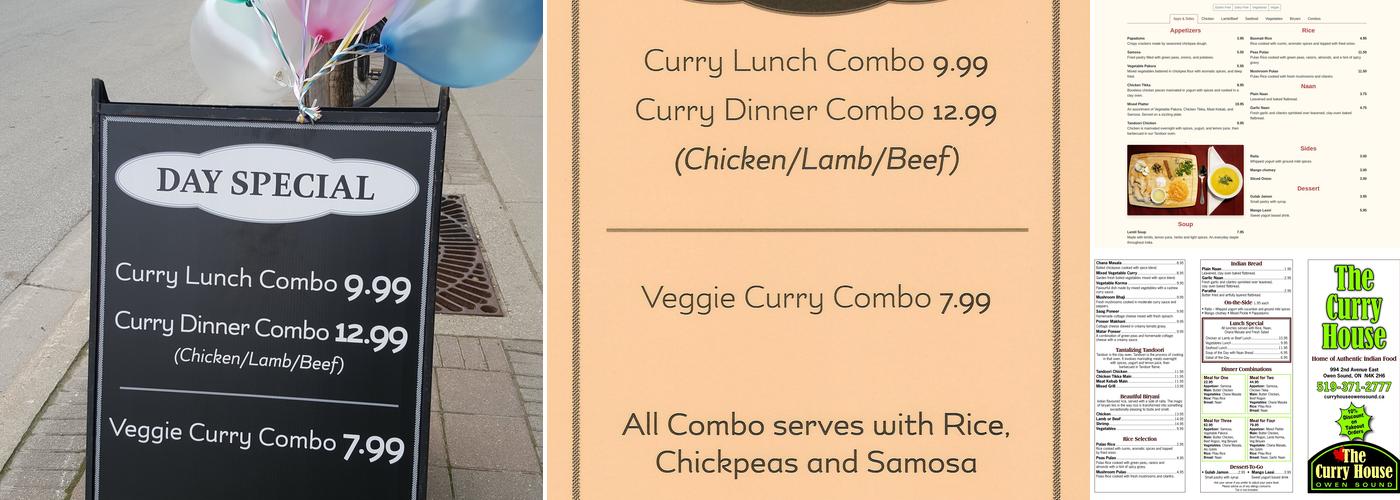 The Curry House Menu