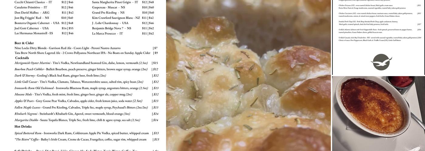 Little Gull Bistro Menu