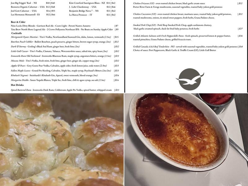 Little Gull Bistro Menu